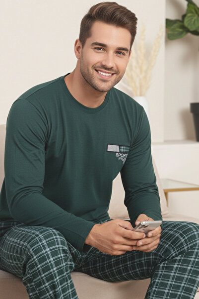 ELİTOL Σετ ανδρικής πιτζάμα από βαμβακερό Soft Touch