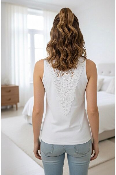 GKN FASHİON Women's Lace Combed Cotton Undershirt