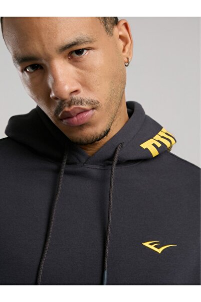 EVERLAST Ανδρικό φούτερ Ever Classics Comfort Smoked Hooded με τύπωμα