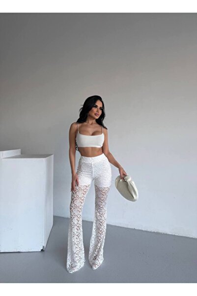 PASSİONE MİA İspanyol Paça Dantelli Tayt