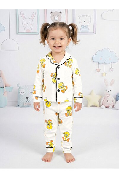 ZEYD ÇOCUK GİYİM Tweety Printed Baby Girl Pajama Set
