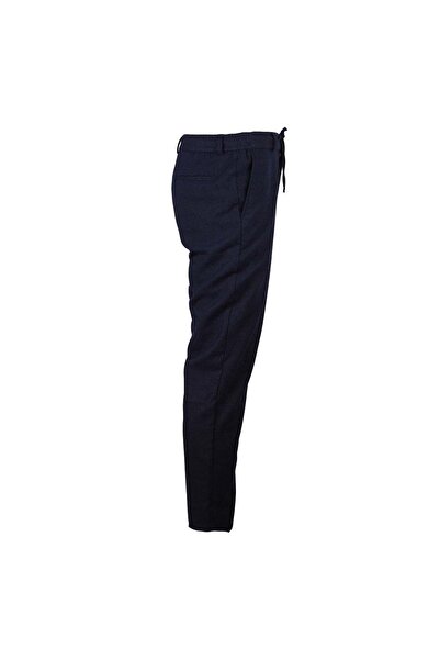trender Navy Blue Men's Fabric Trousers Ek21347