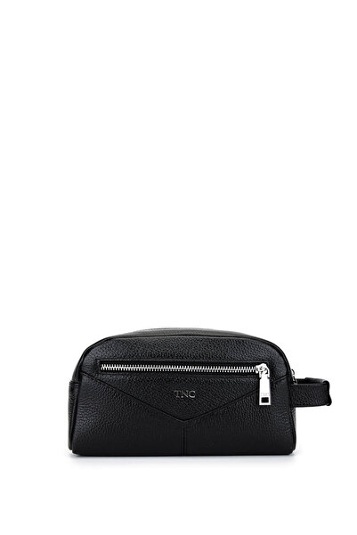 Tamer Tanca حقيبة رجالية من الجلد الطبيعي باللون الأسود من فلوتر