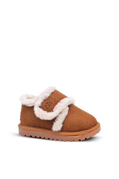 kids A more Noelle Girls' and Boys' Fur-Lined Tan Winter Boots