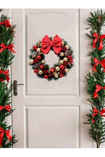 Inovius Sticker/Autocolant Craciun Con de Pin cu funda rosie 29x29cm - 644475