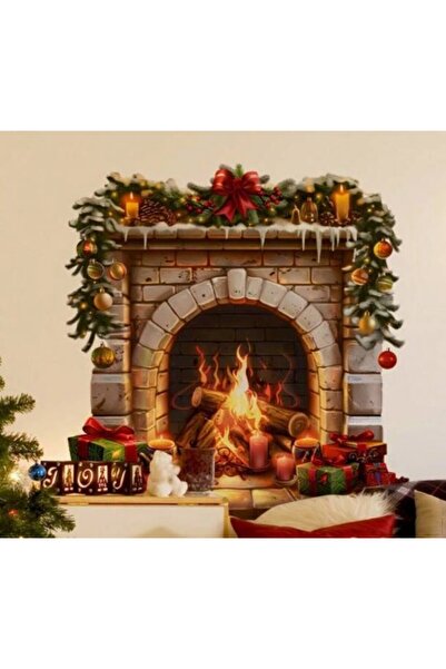 Inovius Sticker/Autocolant Craciun Semineu cu Mos Craciun 30x90cm - 931130