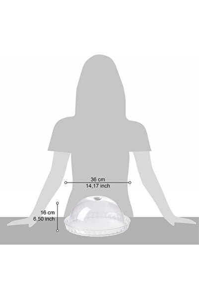 Omada Kitchen platters -- Cake platter with lid DIAMOND ø 36 X h 16.5 cm - transparent