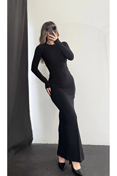 nona butik Φόρεμα Hazel Basic - Μαύρο