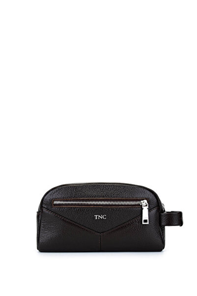 Tamer Tanca Men's Genuine Leather Brown Shaving Bag