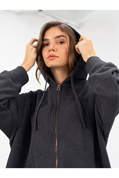 EVERLAST Cool Relax Wmn Anthracite Women's Full Zip Hooded Sweatshirt
