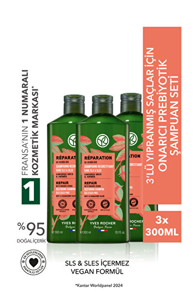 Yves Rocher En Sevilenler 3'lü Yıpranmış Saçlar / Reparation Şampuan Seti-991...