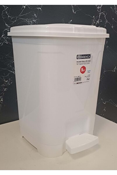 Merdem PEDALLI ÇÖP KOVASI KARE 1 NO 5 LT BEYAZ ( MRD-121 )