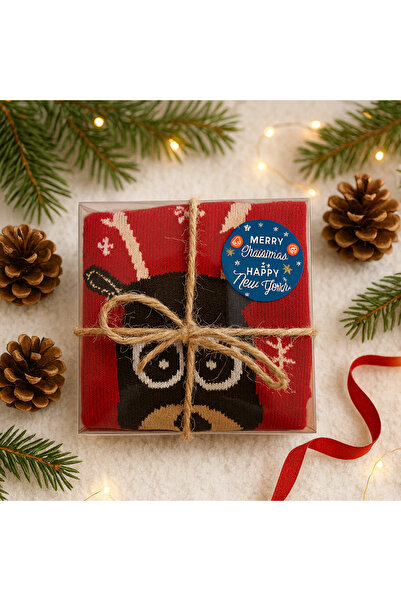 ALASEREN Коледен подарък в кутия от ацетат – цветни зимни чорапи в стилна опаковка 🎁