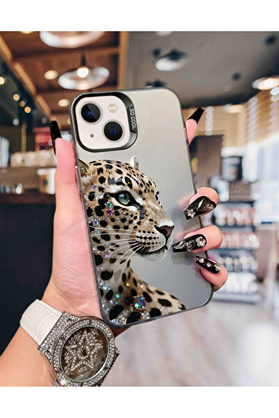 Caseji غطاء هاتف فاخر مقاوم للأوساخ من نوع B مطبوع متوافق مع آيفون 13/14 مع أ...