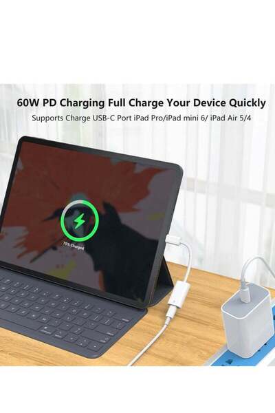 Generic USB-C to Lightning Adapter (USB-C Male to Lightning Female) 60W PD, 480Mbps - for iPhone 15/15 Pro/1