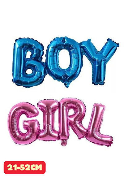 Baloncu Dede Kız ve Erkek Çocuk Folyo Balon Boy ve Girl Baby Shower Parti Cin...