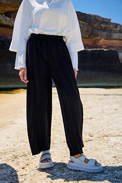 Starinci Mayo Women's Trousers Ayrobin Fabric Black Polka Dot