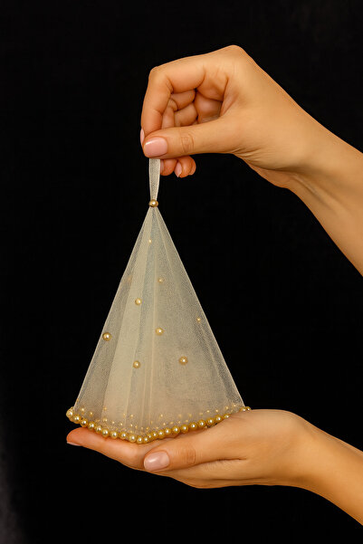 Leyli Kına Boncuk İşlemeli Şeritli GOLD Gelin Halay Mendili BRİDE NEDİME KINE...