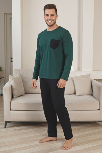 ELİTOL Σετ ανδρικής πιτζάμα από βαμβακερό Soft Touch