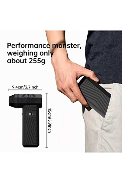 Generic Powerful 2-in-1 cordless air blower and handheld vacuum cleaner; surface dust removal blower with digital display and LED light.