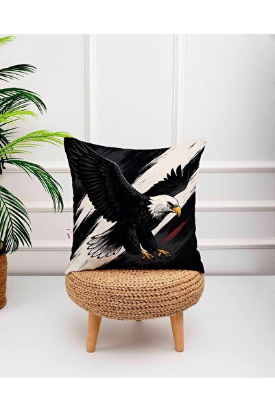 menesahome Husă pentru pernă Digital B cu imprimeu cu ilustrație modernă a vu...