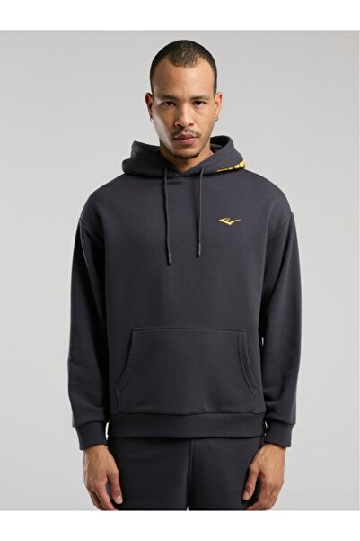 EVERLAST Ανδρικό φούτερ Ever Classics Comfort Smoked Hooded με τύπωμα