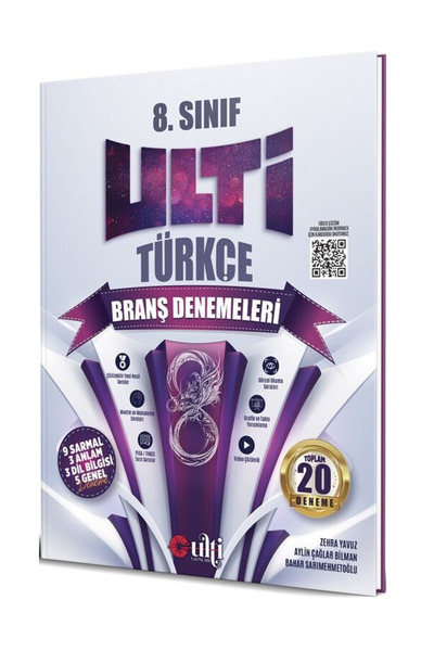 Efsane Yayınları 8.Sınıf Ulti Yayınları Türkçe Branş Denemeleri / Toplam 20 D...
