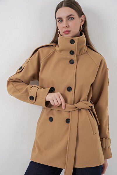 Hiccup Bdart Textured Gabardine Buttoned Coat