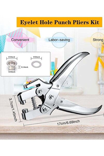 Generic 3/16 Inch Grommet Tool Kit - Eyelet Plier Set with 200 Grommets for Shoes, Clothes, Bags