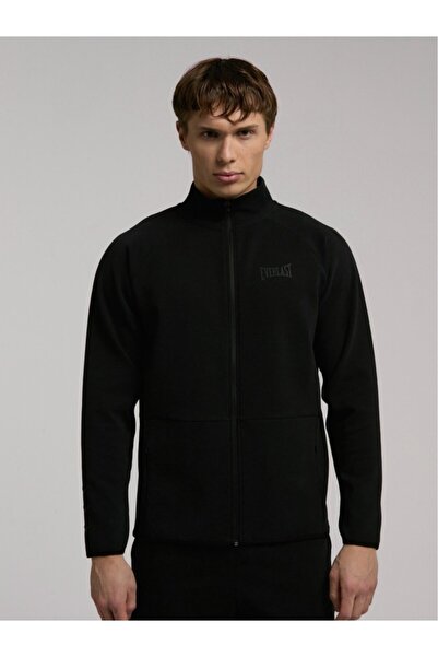 EVERLAST Ever Relaxed Regular Black High Collar Men's Full Zip Sweatshirt