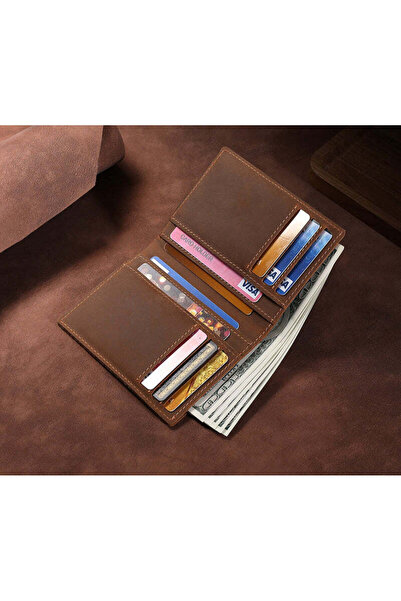 Rugiio Vertical brown wallet