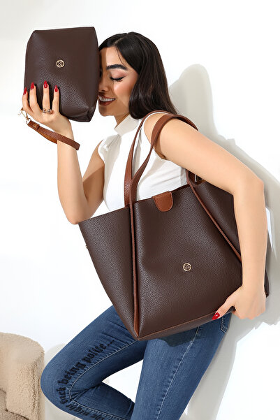 Moda Lime Women's Artificial Leather Patterned Extra Mini Bag Side Strap Handle Detail Inner Compartment Handle and Shoulder Bag