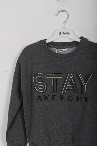 incity Girl's Crew Neck Printed Sweatshirt