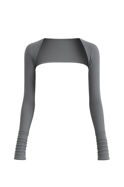 rashera Uzun Kollu Bolero – Modern Çizgi, Kusursuz Form (Gri)