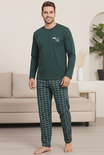 ELİTOL Σετ ανδρικής πιτζάμα από βαμβακερό Soft Touch