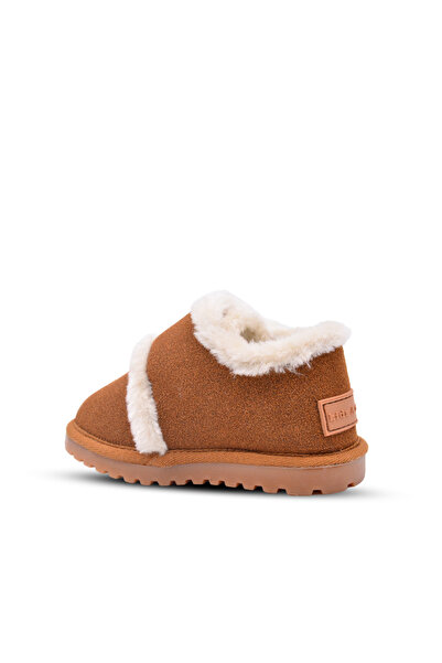 kids A more Noelle Girls' and Boys' Fur-Lined Tan Winter Boots