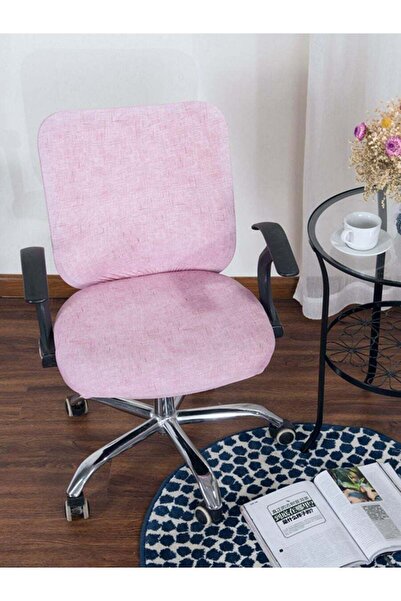 Generic 2-Piece Dust Proof Office Chair Cover Set Pink