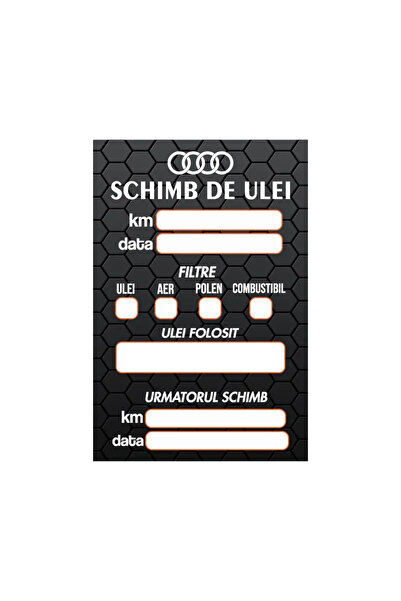 autostickere Etichete schimb ulei AUDI - set de 100