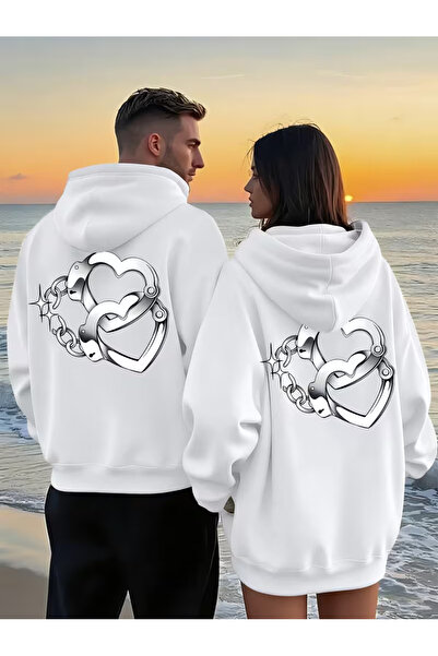 NEVERMIND Combinație pentru cuplu iubit cu glugă Swea tricou – Forever&Togeth...