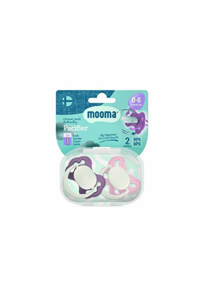 MOOMA PALYAÇO VE KELEBEK EMZİK NO:1 BEBEK PEMBESİ & KAHVEMSİ MOR BPA & BPS İÇERMEZ, SAKLAMA KABI HEDİYELİ