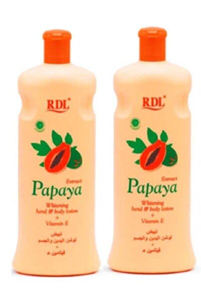 RDL لوشن تبييض الجسم من قطعتين بخلاصة البابايا 600 مل