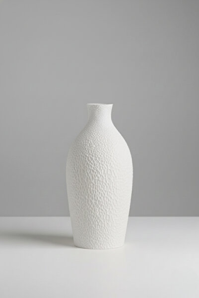 Smile3D Dekoratif Dokulu Vazo 20 cm 3d Ağır Baskı