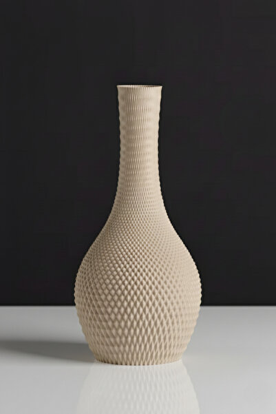 Smile3D Dekoratif Dokulu Vazo 20 cm 3d Ağır Baskı