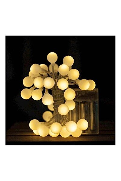 Generic 40 LED Battery Operated Garland Ball LED String Lights Yellow 6meter