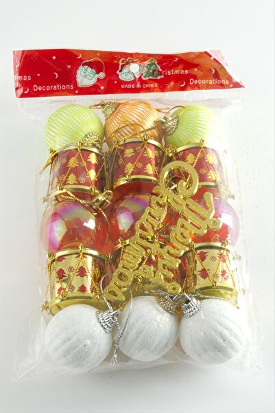 Generic Brand 15 Pieces Drum Cici Ball Small Christmas Tree Ornament