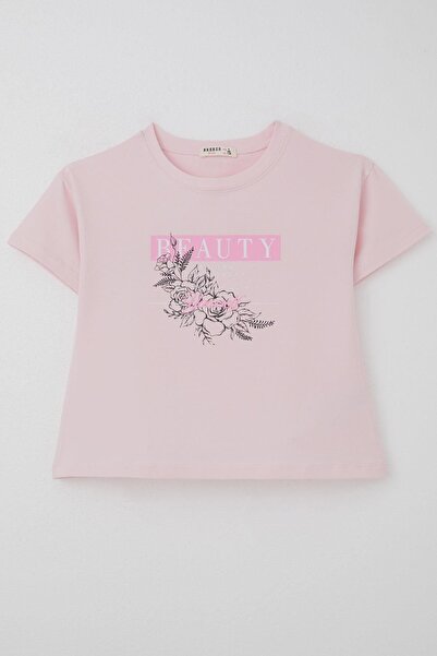 Breeze Κοριτσίστικο μπλουζάκι λουλούδι με τύπωμα 8-14 ετών, ροζ