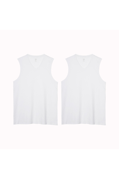 Eros Ανδρικό αμάνικο εσώρουχο με λαιμόκοψη V, από φυσικό βαμβάκι, με έγκριση ...