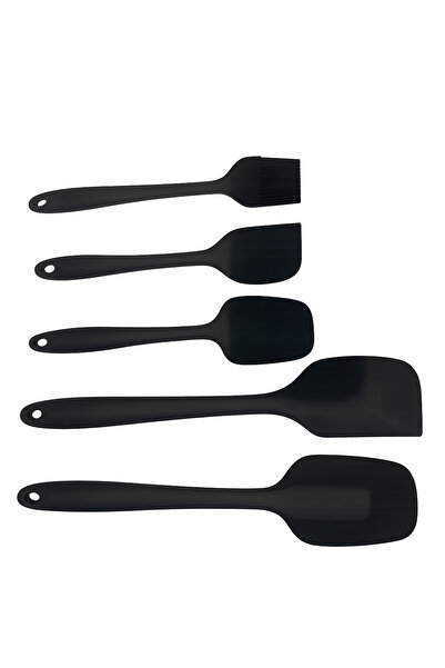 homvira 🖐️ 5-Piece Silicone Spatula & Basting Brush Set – Heat Resistant, Non-Stick, Serving Set 🍰 🍳