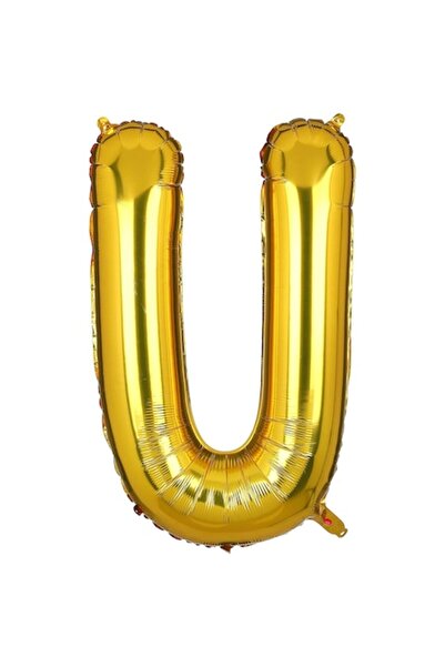 OEM Balon folie litera U, ESB, 35 cm, auriu