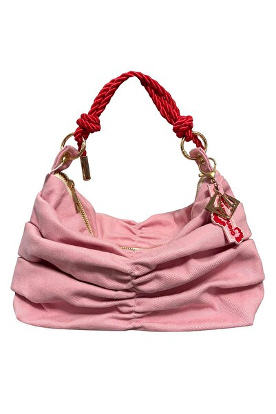 Y.M YÜZÜCÜ MARKETİ حقيبة كتف من هايي ستوديو - وردي متوسط الحجم (32 × 17 × 10 سم)